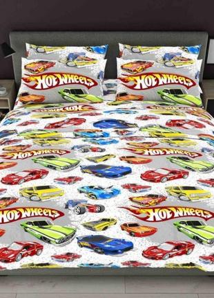 Простирадла на резинці з бязі - машинки hot wheels, є усі розміри, швидка відправка4 фото