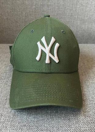Бейсболка new era оригинал mlb New york кепка olive