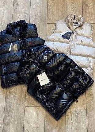 Мужская лаковая жилетка безрукавка от ralph lauren