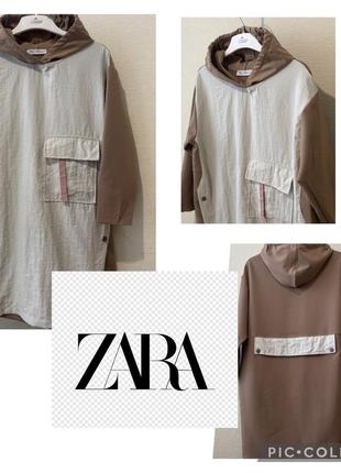 Платье-туника с капюшоном двухцветное в спортивном стиле из коллекции,zara,
