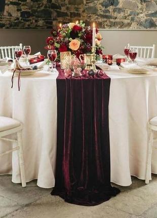 Оксамитовий ранер доріжка на стіл. бархатный раннер дорожка на стол