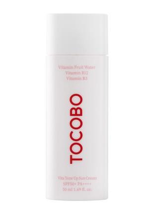 Тонирующий солнцезащитный крем для лица tocobo vita tone up sun cream spf50+ pa++++