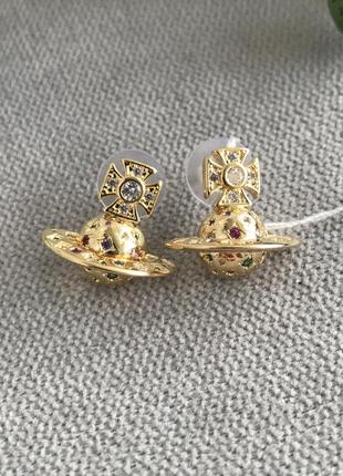 Сережки в стилі vivienne westwood3 фото