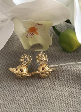 Серьги в стиле vivienne westwood