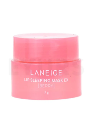 Laneige lip pink mask eye berry ex нічна маска для губ з екстрактом ягід