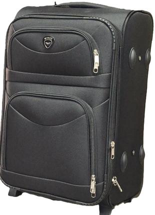 Дорожный чемодан 50*35*22 черный wings