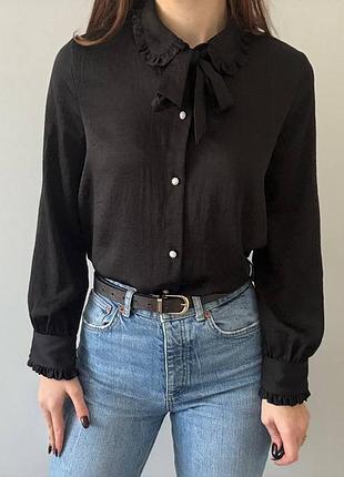 Рубашка зара с манжетами, женские рубашки с воротником zara, белая блузка зара, шикарная рубашка с воротником