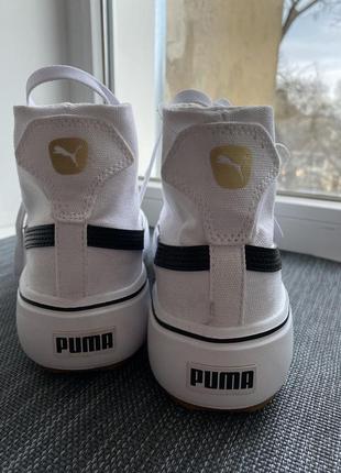 Кеди білі puma shoes снікерcи kaia mid cv 3844095 фото