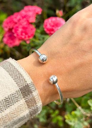 Срібний бангл-браслет