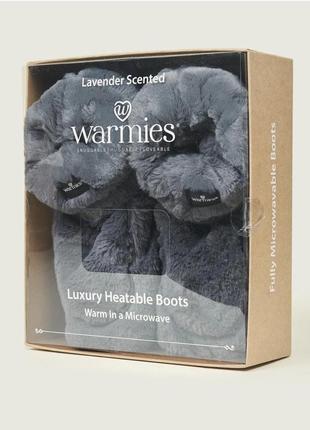 Меховая тапочка warmies steel luxury для микроволновки