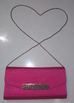 Рожевий атласний клатч accessories