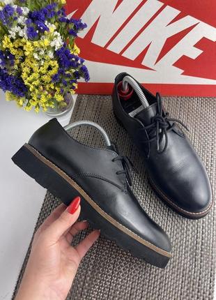 Кожаные ботинки туфли clarks