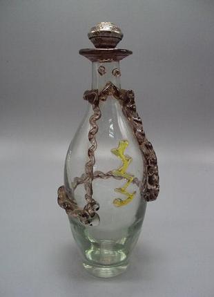 Штоф гутне скло графин гуцул висота 26,5 см no13673