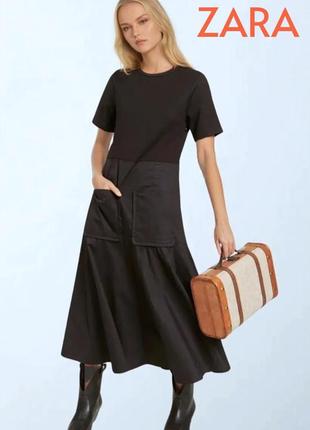 Стильне, чорне базове плаття, zara.