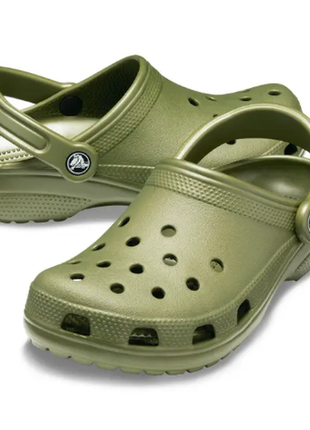Crocs крокс сабо шлепки клоги classic army green clog