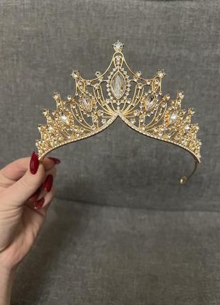 Диадема, диадема, корона, тиара, тиара, украшение, заколка, золото,серебро4 фото