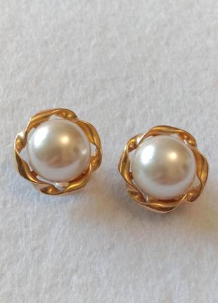 Серьги клипсы винтажные