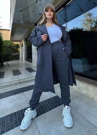 Джоггери (спортивні штани) не кашлатяться мікро начіс жіночі 46-62 чорні, графіт темно-сірі, бежеві