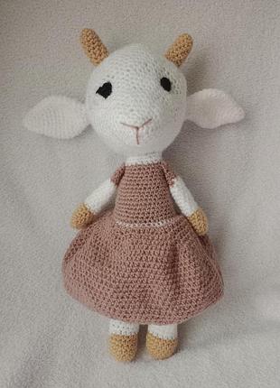 Handmade вязаная козочка марта🐐
