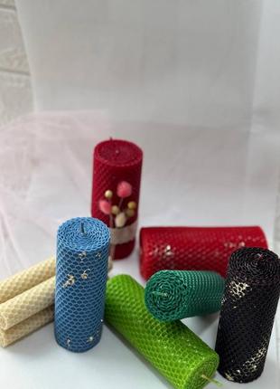 Свічки з натурального бджолиного воску