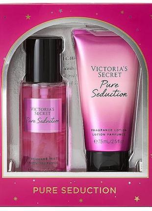 Подарунковий набір victoria's secret pure seduction mini, 75 мл