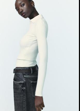 Лонгслив поло zara 3