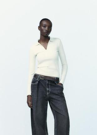 Лонгслив поло zara 5