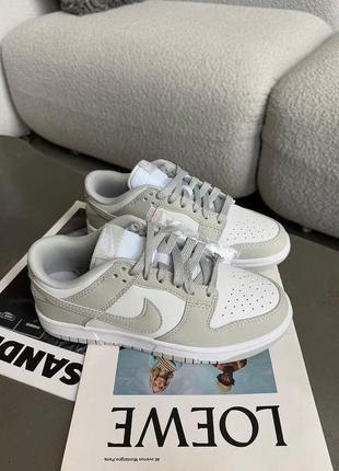 Трендовые женские кроссовки nike sb dunk low grey white premium серые