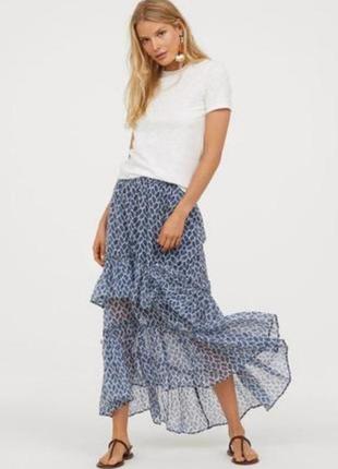 Юбка с воланами,оборками h&m, m 170/80
