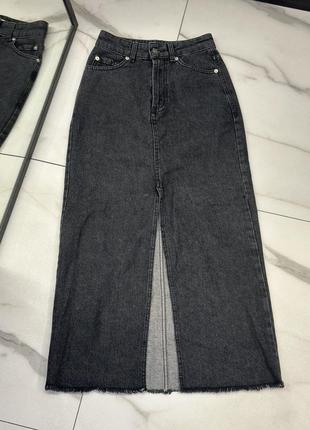 Джинсовая юбка макси xxs