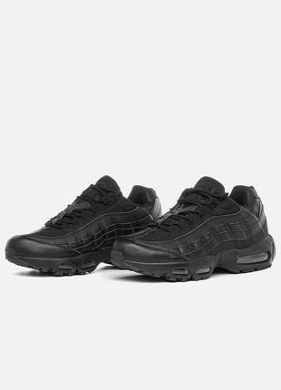 nike Classic air max 95 essential мужские кожаные кроссовки черные весна/осень