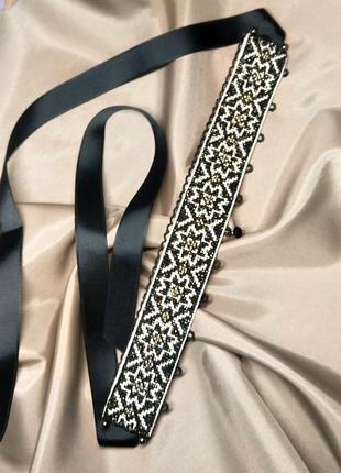 Гердан (чокер) вишитий хрестом. ручна робота.