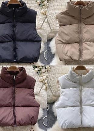Вкорочена базова жилетка puffer 5 кольорів