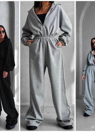 Актуальный женский трикотажный комбинезон