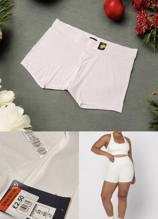 Удобные и стильные шорты велосипедки из натурального хлопка m&s батал этикетка