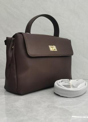 Сумка жіноча натуральна шкіра коричнева сумка велика жіноча