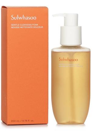Обновленная нежная пенка для умывания sulwhasoo gentle cleansing foam, 200 мл