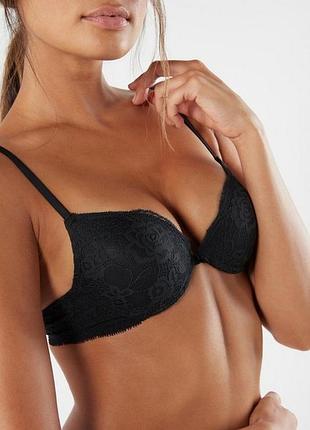 Бюстгальтер intimissimi black simona lace super push-up bra р. 85b