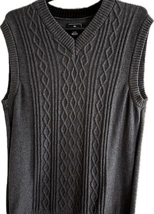 Хлопковая трикотажная жилетка