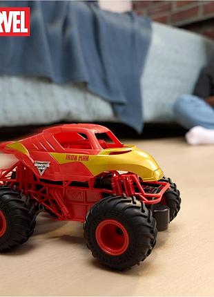 Monster jam внедорожник джип мостер трак 1:24 scale marvel iron man rc monster truck 6070373 2