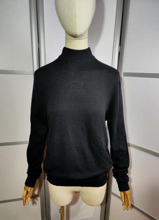 Topman premier чорний чоловічий светр під горло , вовна, кашемір