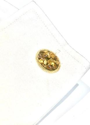 Запонки с тигровым глазом, винтажные запонки, полудорогоценные запонки, элитные запонки, дизайнерские запонки, запонки ручной работы, хрустальные запонки