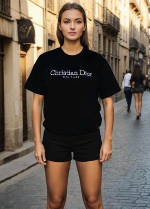 Christian dior футболка жіноча чорна