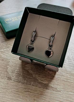 Серебряные серьги с фианитами