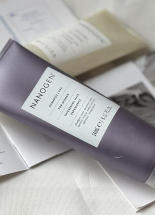 Шампунь для укріплення, відновлення, від випадіння nanogen shampoo luxe for women 240 мл