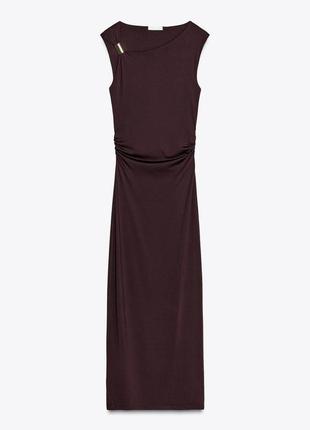 Платье женское бордовое zara new