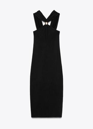 Платье женское миди черная zara new