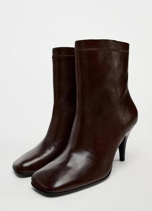 Нові шкіряні черевики ( ботинки , ботильйони ) zara 35 р, 36 р, 37 р, 40 р