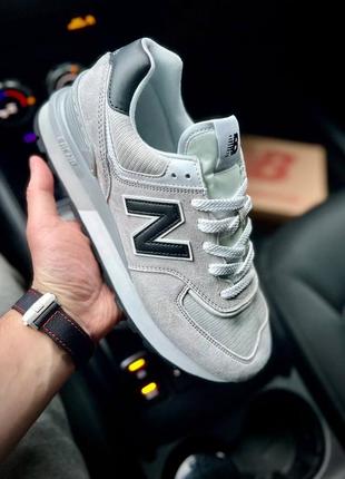 Кроссовки мужские new balance 574 legacy light gray & black👟