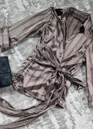 Шовкова блуза на запах zara